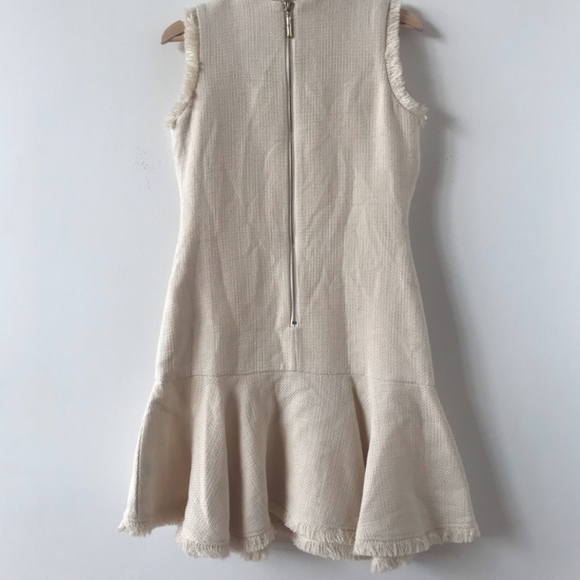 Elizabeth McKay tweed and fringed cream dress - Picture 2 of 8